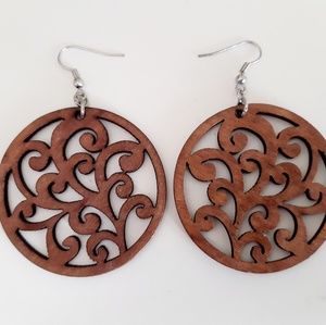 Boho wooden earrings